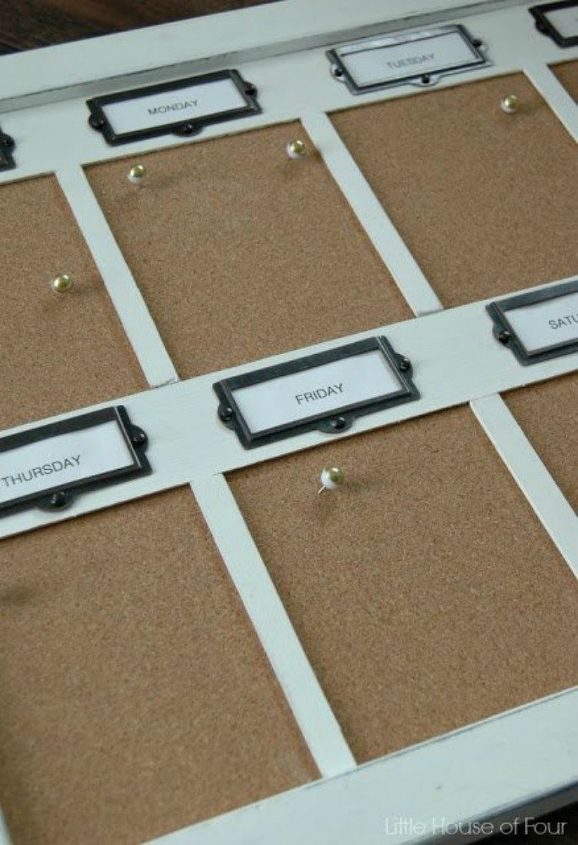 s 13 easy organizing ideas to keep you sane throughout the school year, organizing, Create a weekly organizer with cork board