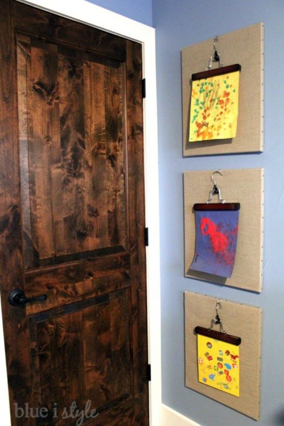 s 13 easy organizing ideas to keep you sane throughout the school year, organizing, Choose a space to hang your kid s artwork