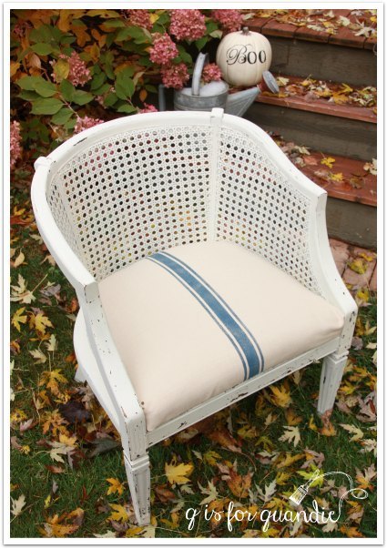 a fall chair makeover , crafts, how to, painted furniture, painting, reupholstoring, reupholster