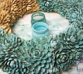 pistachio shell flower wreath, crafts, how to, repurposing upcycling, wreaths