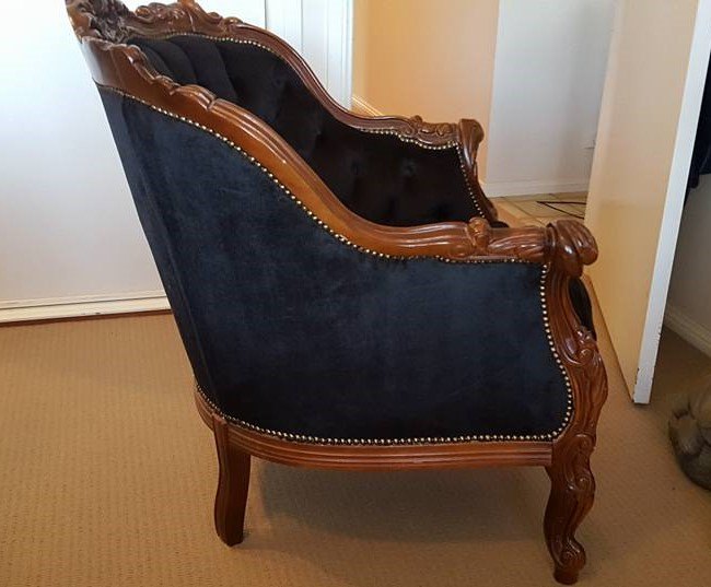 Reupholstered Antique Chairs Antique Furniture antique chair gets a new life, how to, reupholstoring, reupholster, Antique Chair - Reupholstered Antique Chairs Antique Furniture