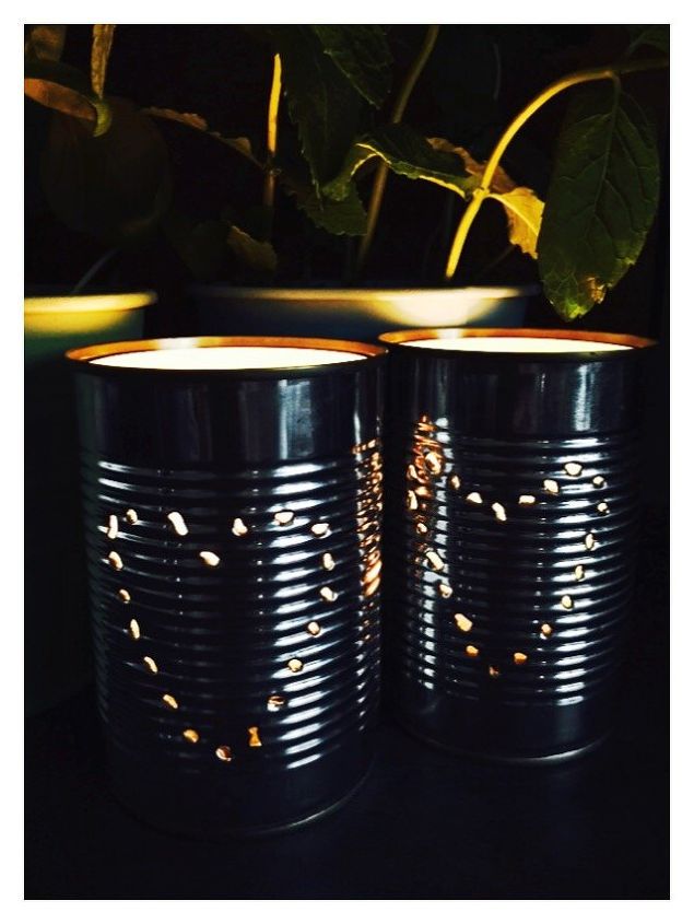 tin can lanterns in 10 minutes , crafts, how to, lighting, outdoor living, repurposing upcycling