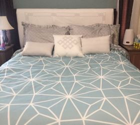 repurposed comforter into slipcover, bedroom ideas, how to, repurposing upcycling, reupholster, Headboard Heaven