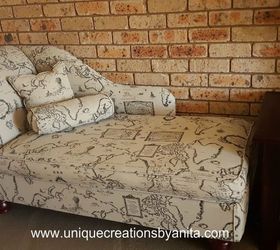 from recycled junk to stunning creation, how to, reupholster, woodworking projects, Handmade Chaise Lounge