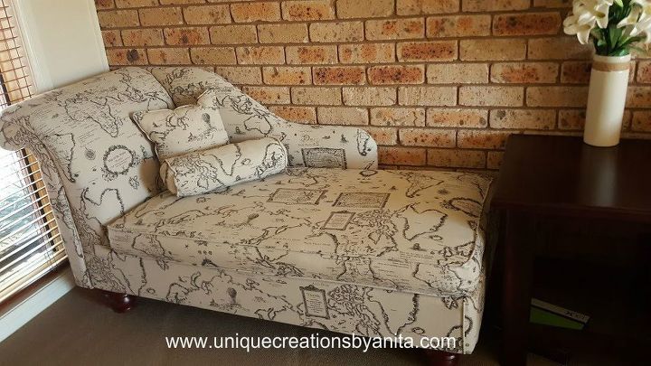 from recycled junk to stunning creation, how to, reupholster, woodworking projects, Handmade Chaise Lounge