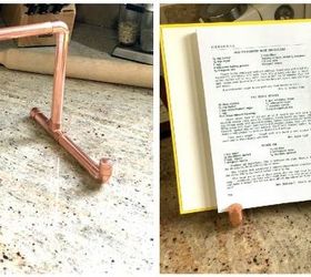 copper pipe recipe book stand