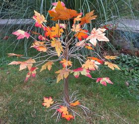 making a fall tree from wire, crafts, how to, seasonal holiday decor