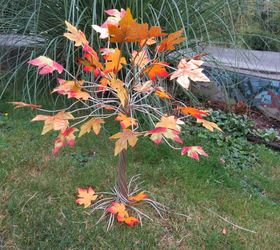 making a fall tree from wire, crafts, how to, seasonal holiday decor