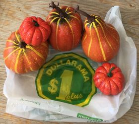 how to transform dollar store pumpkins , chalk paint, crafts, how to, seasonal holiday decor