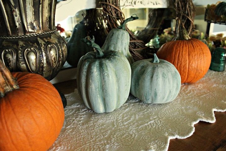 how to transform dollar store pumpkins , chalk paint, crafts, how to, seasonal holiday decor