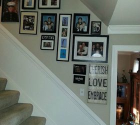 if your stairway walls are empty here s what you re missing, A cascading wall of loving words and photos