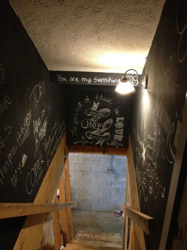 if your stairway walls are empty here s what you re missing, A place to draw with chalk