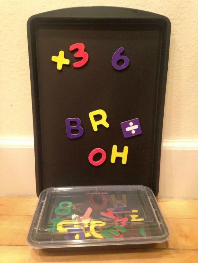 s don t throw out that old cookie sheet before you see these ideas, repurposing upcycling, Use it for your kid s magnets