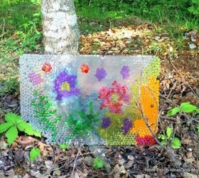 s don t throw out that old cookie sheet before you see these ideas, repurposing upcycling, Melt beads on it for sparkling garden art