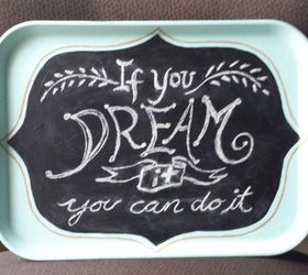 s don t throw out that old cookie sheet before you see these ideas, repurposing upcycling, Paint it into a decorative chalkboard