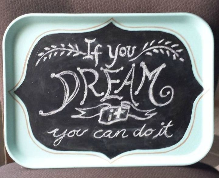 s don t throw out that old cookie sheet before you see these ideas, repurposing upcycling, Paint it into a decorative chalkboard