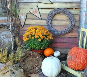s these 17 fall porch ideas will give you that yummy warm feeling, porches, This orange sunset ombre pallet