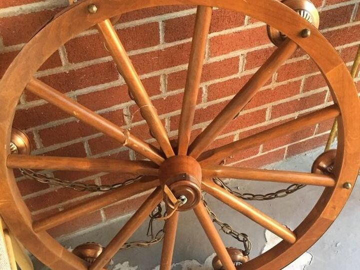 q wood wheel old light fixture, repurpose furniture, repurposing upcycling
