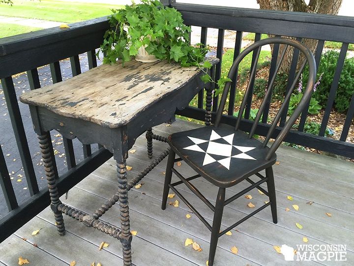 ohio star chair, how to, outdoor furniture, painted furniture, painting wood furniture