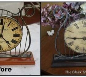modern clock gets a vintage look, chalk paint, how to, painting