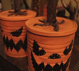 coffee can jack o lanterns with lights , crafts, halloween decorations, how to, seasonal holiday decor