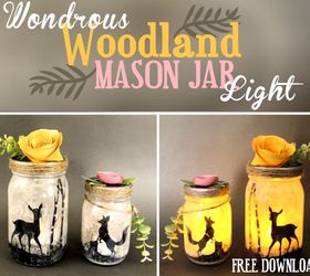 woodland mason jar lights, crafts, how to, lighting, mason jars, repurposing upcycling