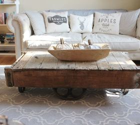 factory cart coffee table, painted furniture, repurposing upcycling