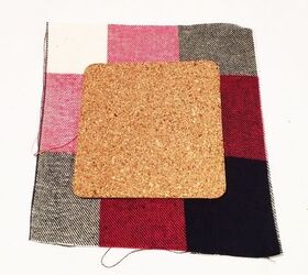 diy fall flannel coasters, crafts, how to, seasonal holiday decor, reupholster