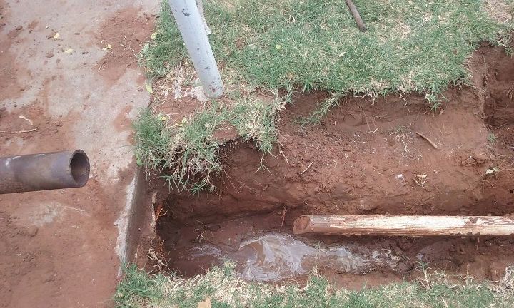 don t cut the concrete slab drill a tunnel under it instead, The cutting end is beveled to cut better