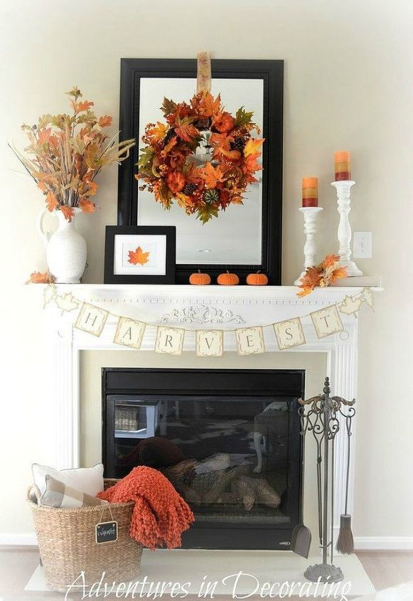 s 13 perfect fall mantel ideas for every style, fireplaces mantels, For the simple and white