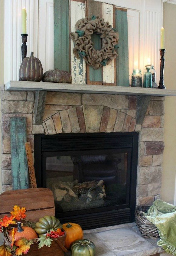 s 13 perfect fall mantel ideas for every style, fireplaces mantels, For the one who hates orange