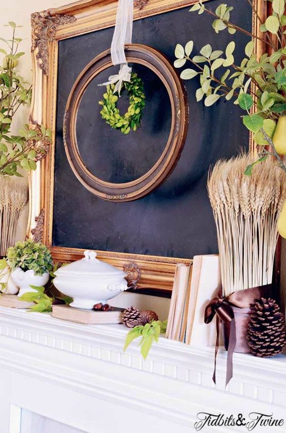 s 13 perfect fall mantel ideas for every style, fireplaces mantels, For the crisp and clean