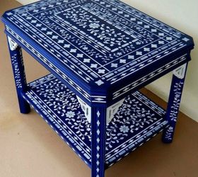 25 awesome ways to upgrade your home using stencils, Upgrade your side table into an eye catcher