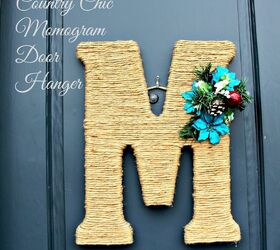 country chic monogram wreath, crafts, how to