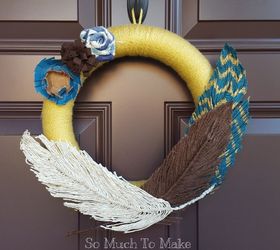 Yarn Feather Tutorial + Wreath