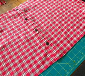 diy fall flannel shirt pillow, crafts, how to, outdoor furniture, seasonal holiday decor, reupholster