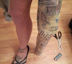 diy wicked witch legs, crafts, decoupage, halloween decorations, how to, seasonal holiday decor