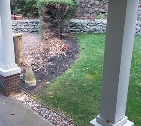 backyard makeover, landscape, woodworking projects, The bushes were dead inside and a leaf trap