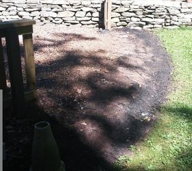backyard makeover, landscape, woodworking projects, Cleaned up the ground and leveled it out
