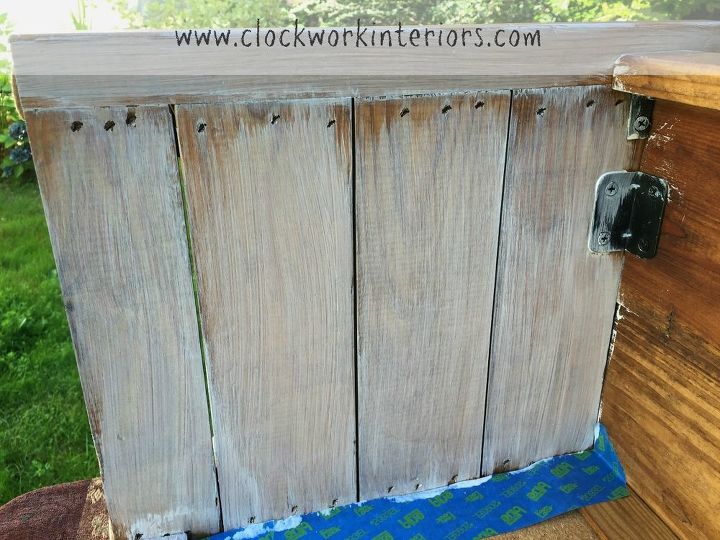 giving a bench a farmhouse makeover with ofmp, painted furniture, painting wood furniture