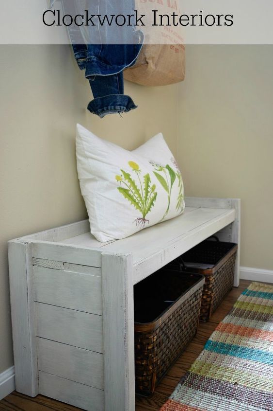 giving a bench a farmhouse makeover with ofmp, painted furniture, painting wood furniture