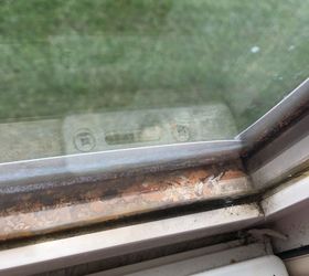 moisture between my double window panes, Rust between the panes