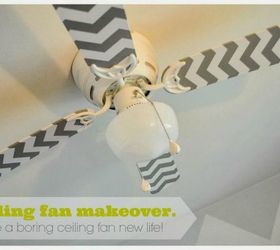 s 14 sneaky ways to fake a high end look with contact paper, Transform your ceiling fan into a work of art