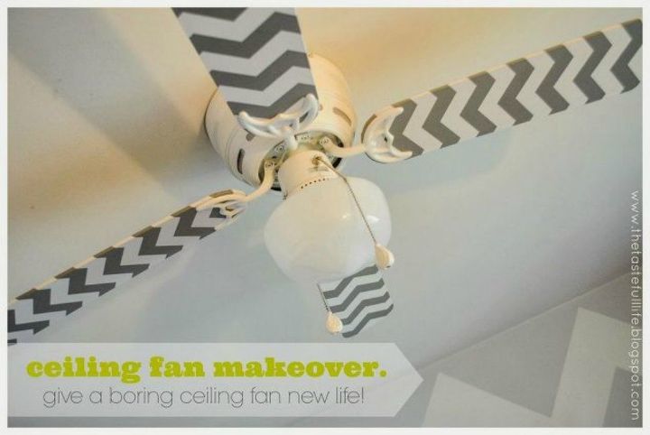 s 14 sneaky ways to fake a high end look with contact paper, Transform your ceiling fan into a work of art