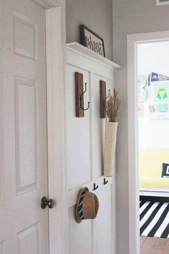 s want board and batten walls these doable ideas are brilliant , Turn it into a rustic coat rack