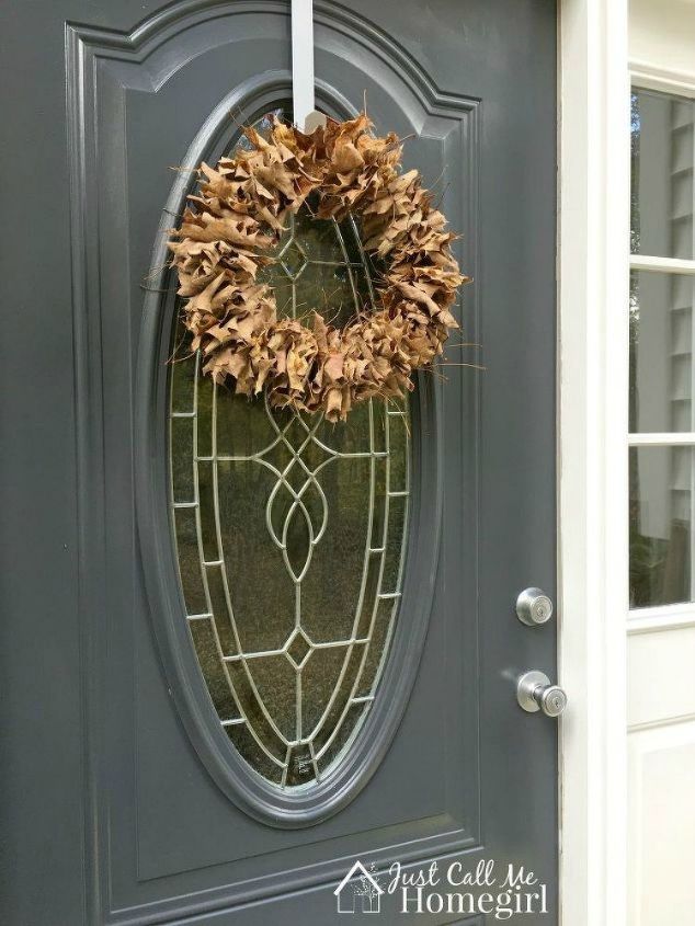 s 17 tricks to make a gorgeous wreath in half the time, crafts, wreaths, Slide old leaves onto a wire
