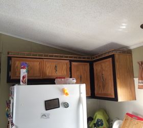 my mobile home kitchen makeover , home decor, kitchen cabinets, kitchen design, painting