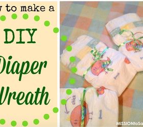 cute diaper wreath is perfect for baby shower gift, bathroom ideas, bedroom ideas, crafts, wreaths