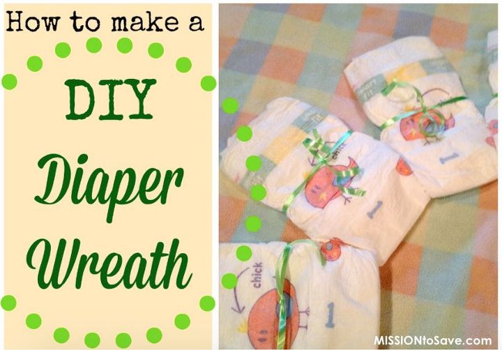 cute diaper wreath is perfect for baby shower gift, bathroom ideas, bedroom ideas, crafts, wreaths