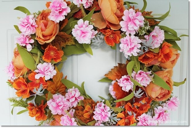 upcycle your wreath into a fall wreath , crafts, halloween decorations, home decor, seasonal holiday decor, wreaths